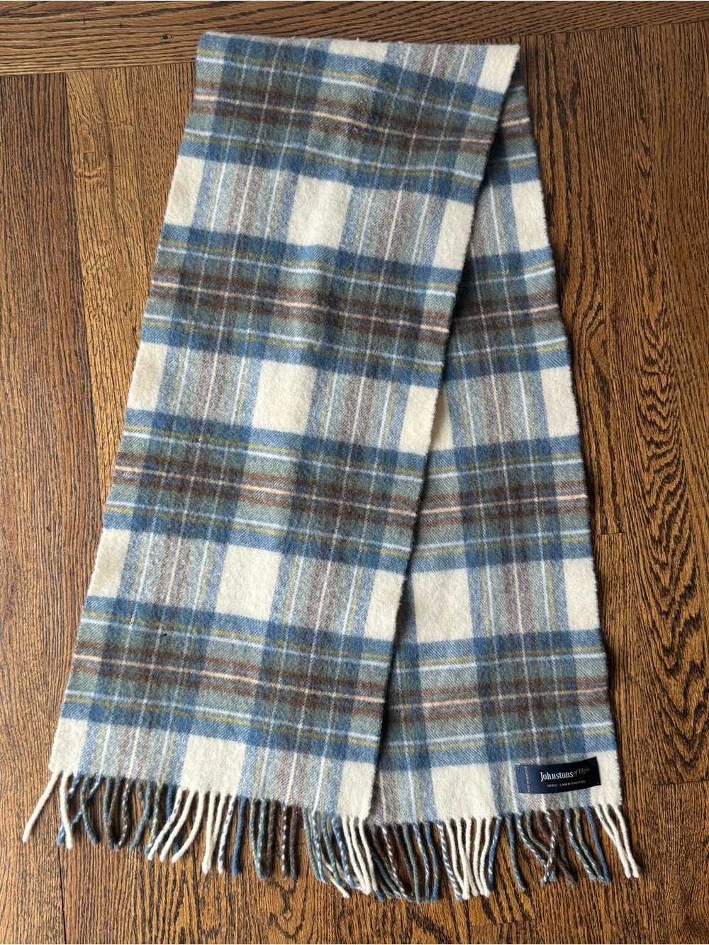 Johnstons of Elgin Wool Plaid Scarf Made In Scotland